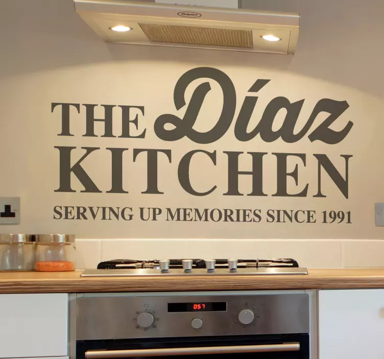 家庭厨房可定制的墙贴 - TenStickers