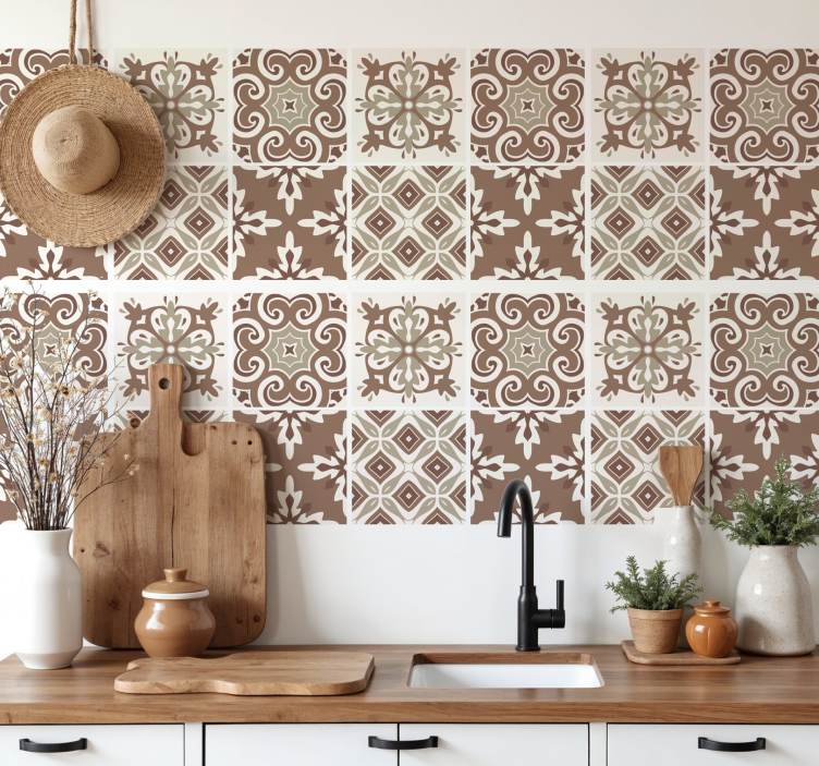 瓷砖贴纸 液压mocha mousse - TenStickers