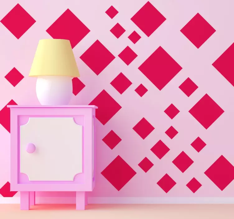 倾斜的方块贴纸 - TenStickers