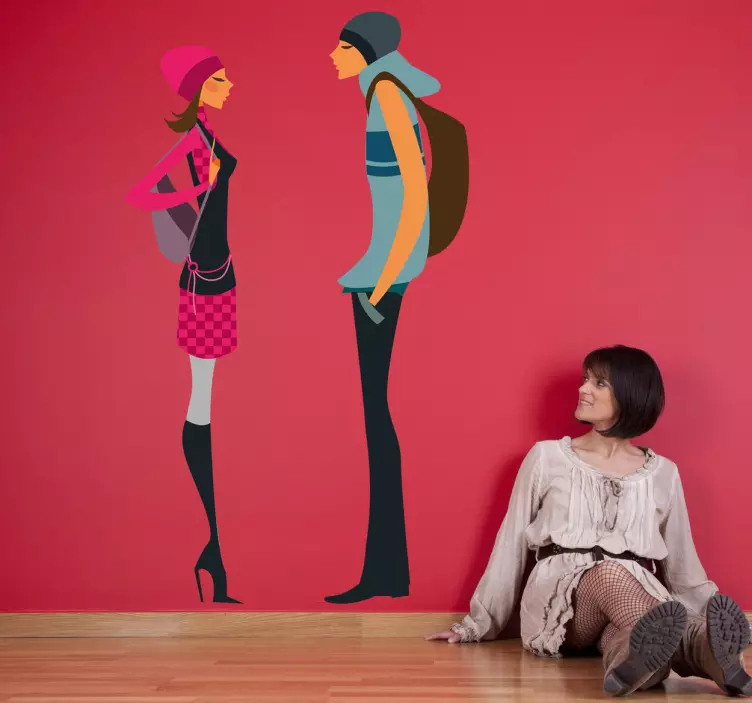 时髦夫妻说话装饰贴纸 - TenStickers