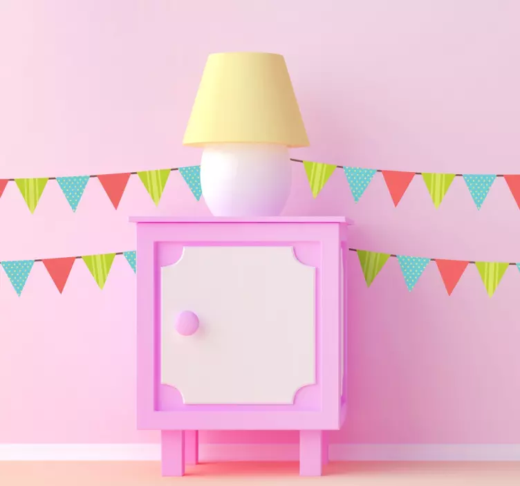 三角彩旗横幅贴花 - TenStickers