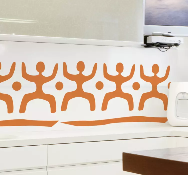 部落男子边界墙贴 - TenStickers