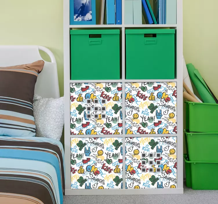 城市涂鸦涂鸦家具贴纸 - TenStickers