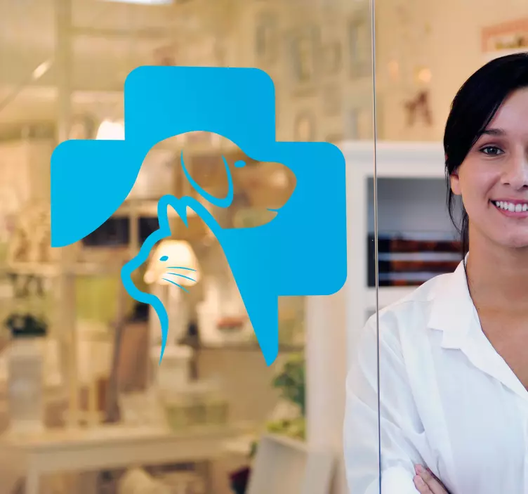 兽医窗户贴纸 - TenStickers