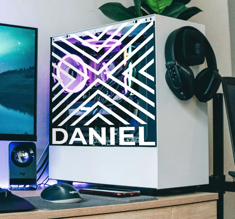 电子游戏贴纸 带名字的线条 - TenStickers