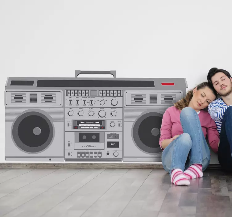 老式盒式磁带播放器装饰贴纸 - TenStickers