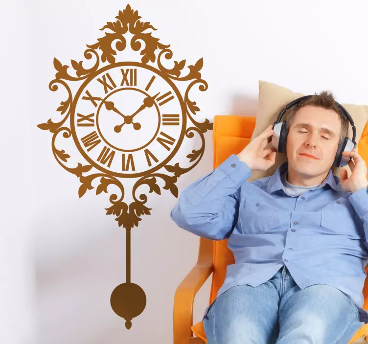 老式时钟墙贴 - TenStickers