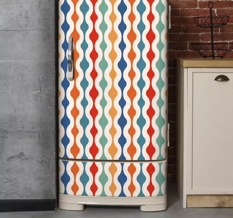 复古波浪冰箱贴 - TenStickers