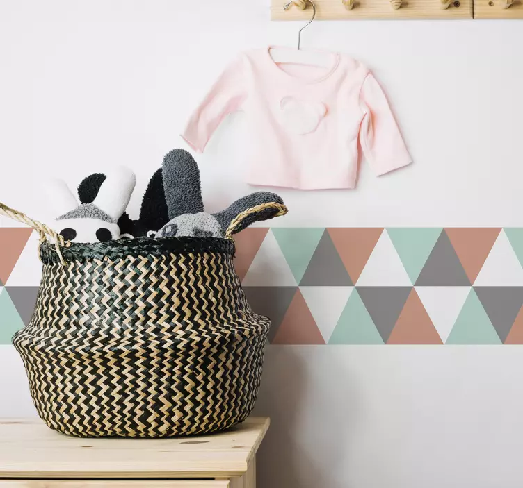 动物贴画三角形粘贴墙纸 - TenStickers