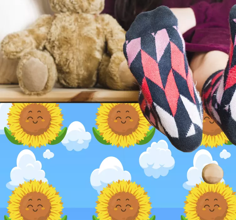 动物贴画欢快向日葵图案 - TenStickers