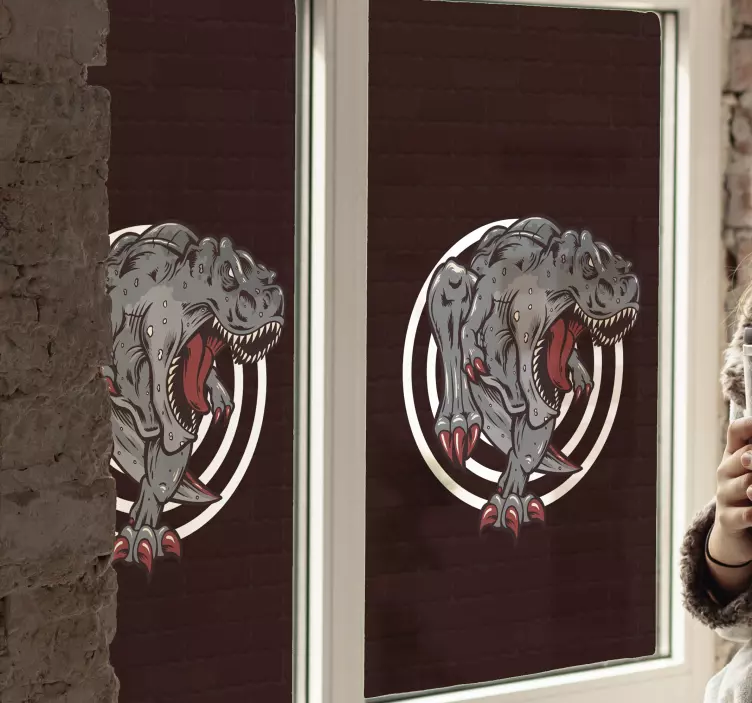 动物贴画恐龙咆哮设计 - TenStickers