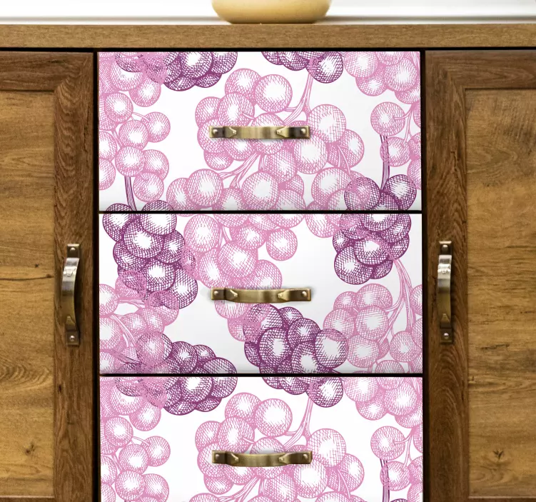 动物贴画 优雅的葡萄藤图案 - TenStickers