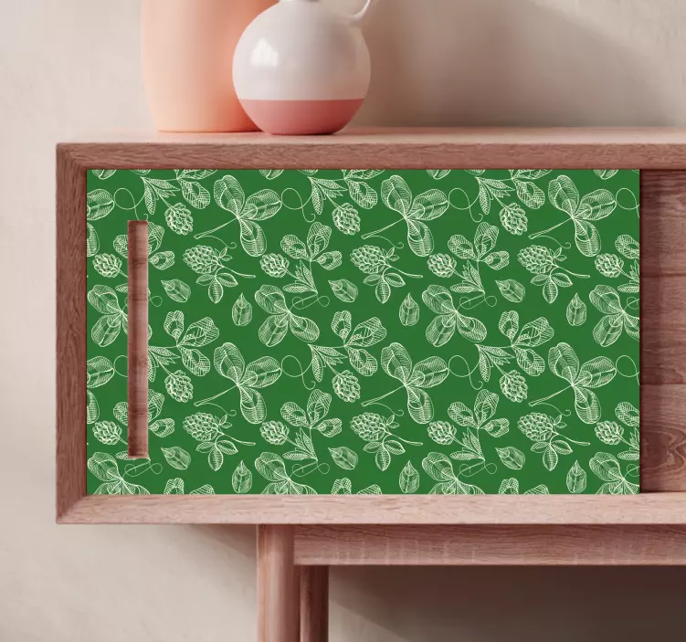 动物贴画 树叶绿色图案 - TenStickers