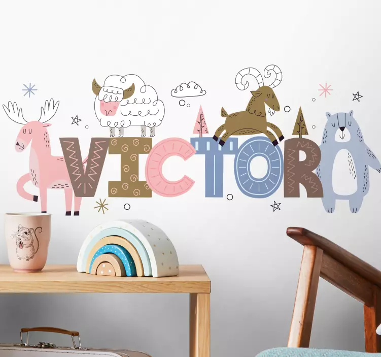 动物贴画 动物的名字 - TenStickers