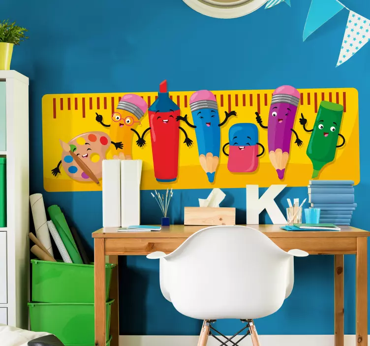 动物贴画 欢快的文具人物 - TenStickers