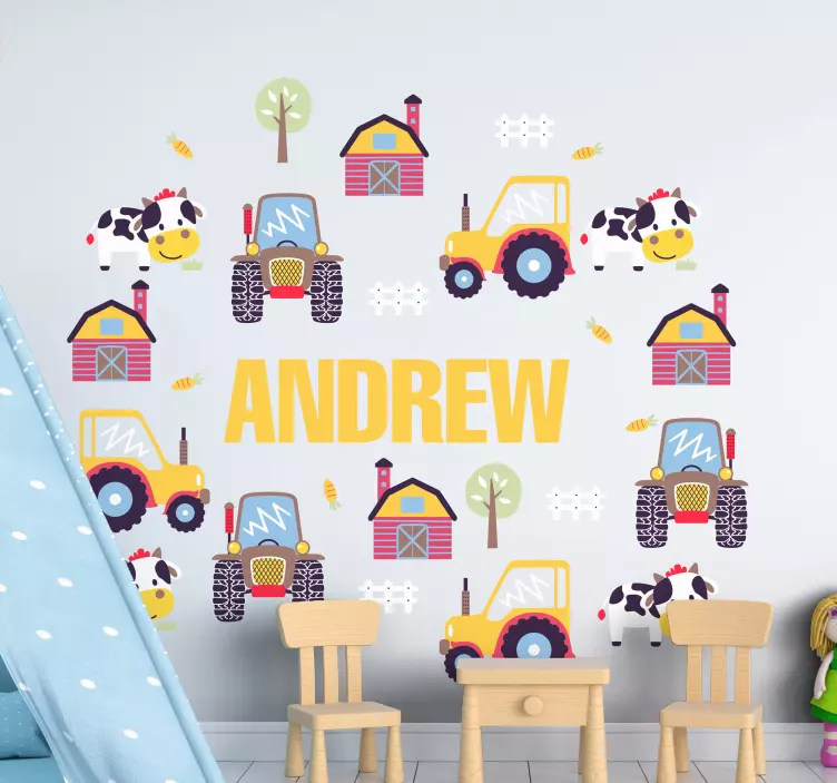 动物贴画农场主题个性化设计 - TenStickers