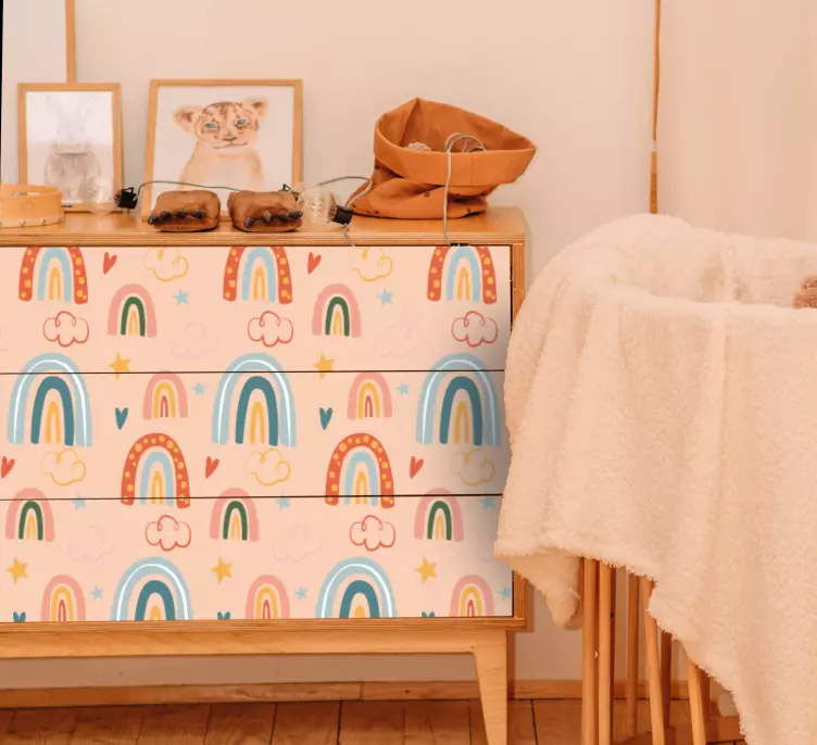 动物贴画生动的彩虹元素 - TenStickers