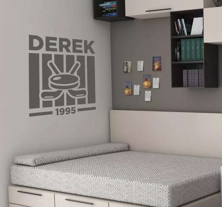 运动贴纸个性化冰球徽章 - TenStickers