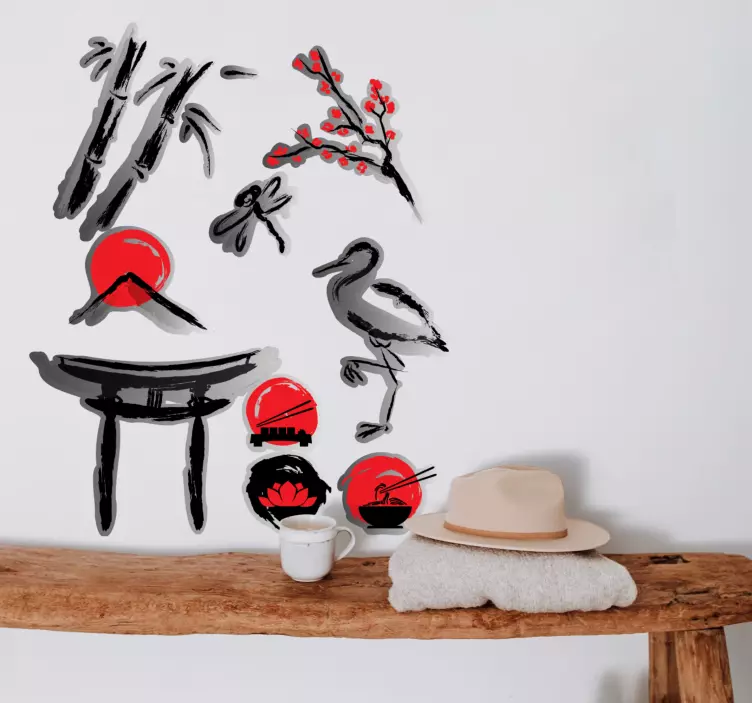 动物贴画宁静自然元素 - TenStickers