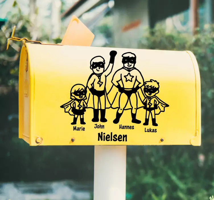 动物贴画 超级英雄全家福 - TenStickers