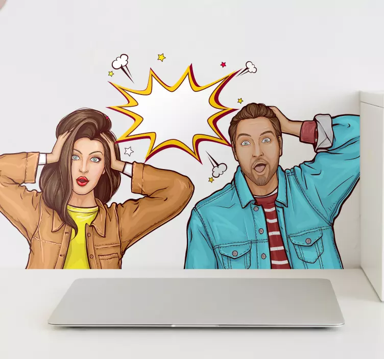 动物贴画惊讶角色表情 - TenStickers