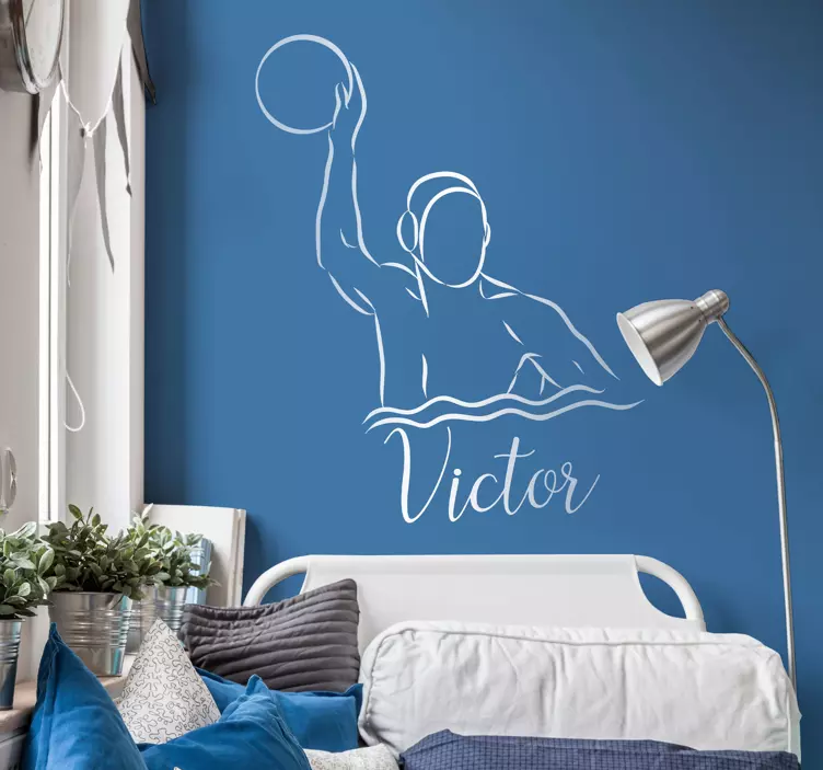 带有名字墙装饰的水球 - TenStickers