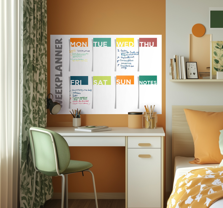 每周计划，写在贴纸上 - TenStickers