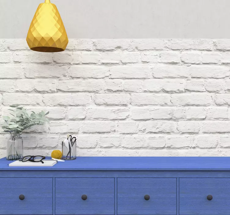 白砖乙烯基壁纸 - TenStickers