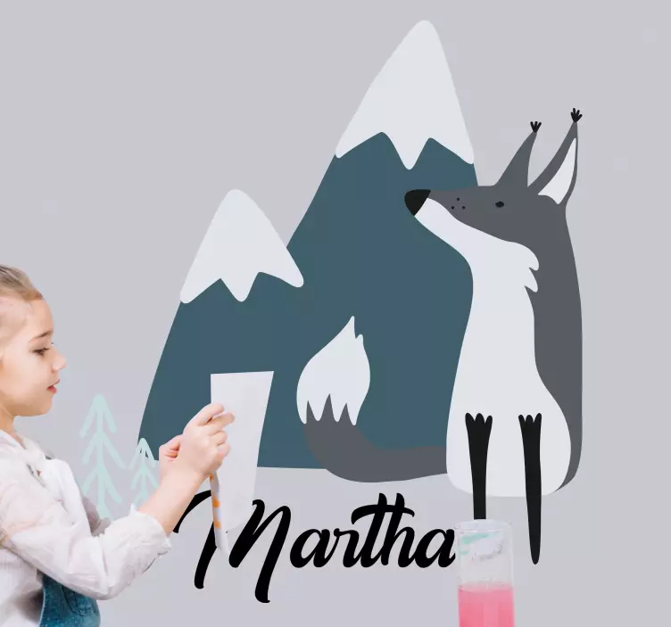 动物贴画定制山狼 - TenStickers