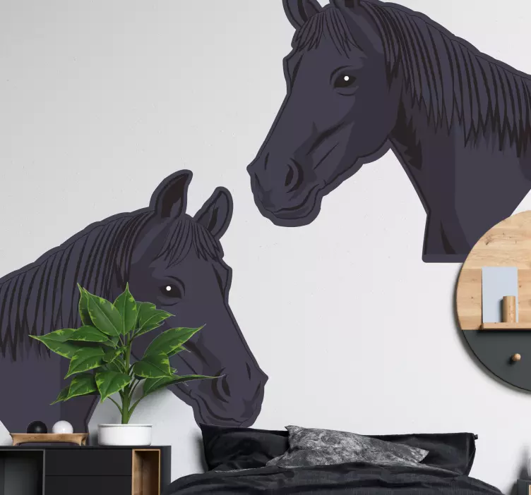 动物贴画 马头图案 - TenStickers