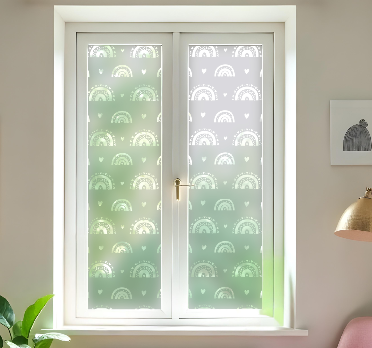 车窗贴纸展现波西米亚风格彩虹 - TenStickers