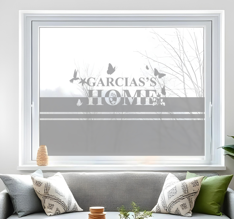 车窗贴纸植物文字设计 - TenStickers