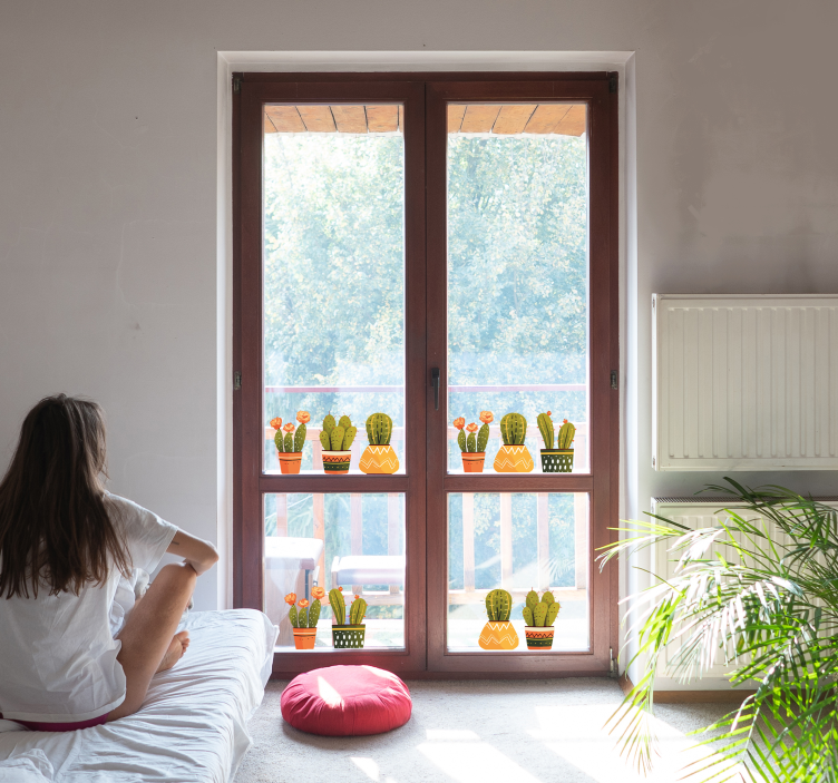 车窗贴纸仙人掌形状装饰 - TenStickers