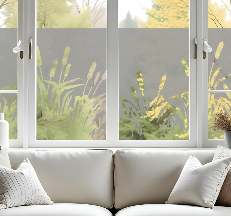 车窗贴纸芦苇与草丛 - TenStickers