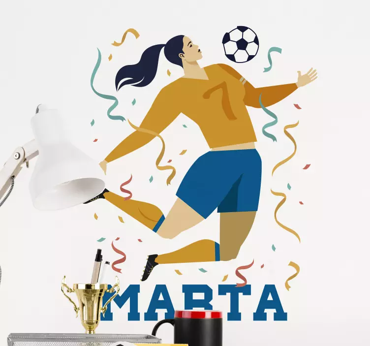 女足世界杯，名字叫足球贴花 - TenStickers