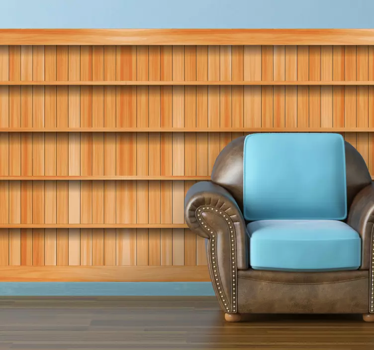 木制货架乙烯基片贴纸 - TenStickers