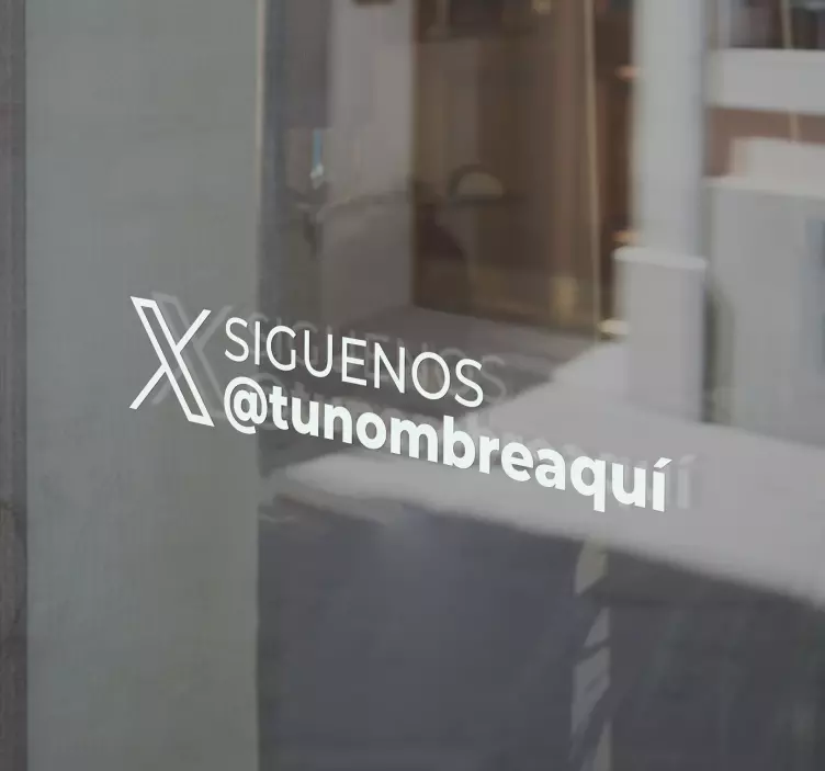 商店橱窗贴纸 x 微博符号“关注我们” - TenStickers