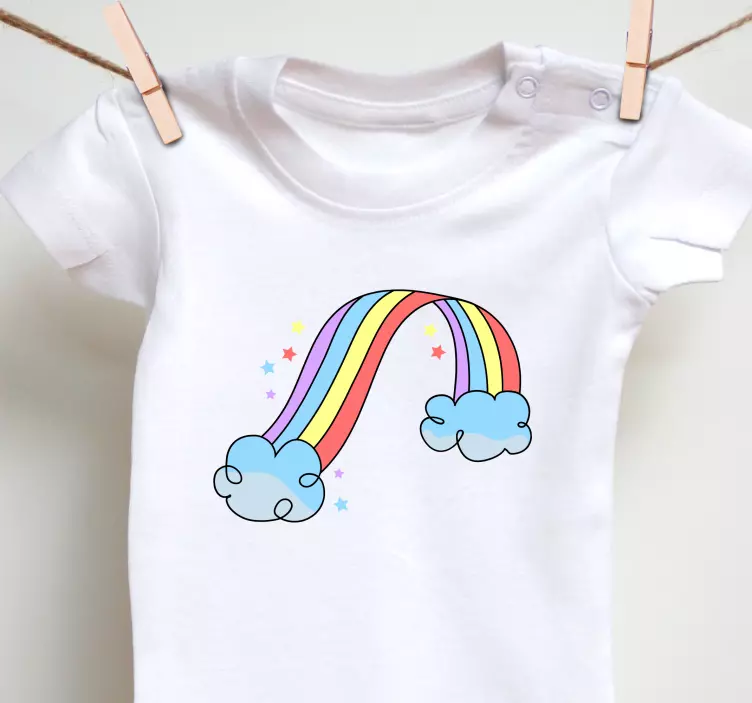 艺术彩虹抽象背景婴儿衬衫 - TenStickers
