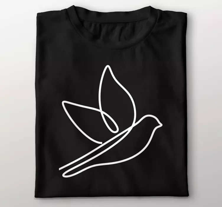 线条艺术自由鸟定制 t 恤 - TenStickers