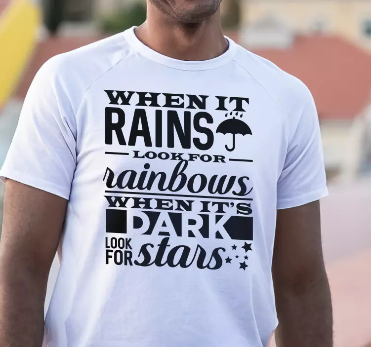 寻找彩虹动机定制 t 恤 - TenStickers