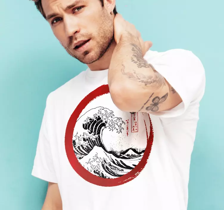 神奈川大浪定制t恤 - TenStickers
