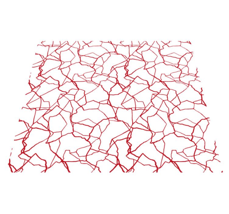 乙烯基地毯白色 开裂的红色图案 - TenStickers