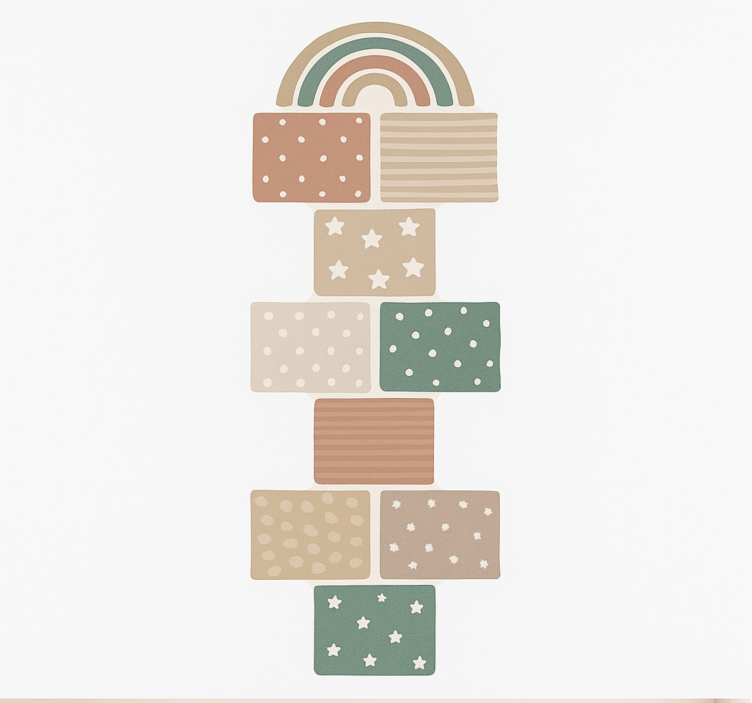 乙烯基地毯 米色跳房子游戏 - TenStickers