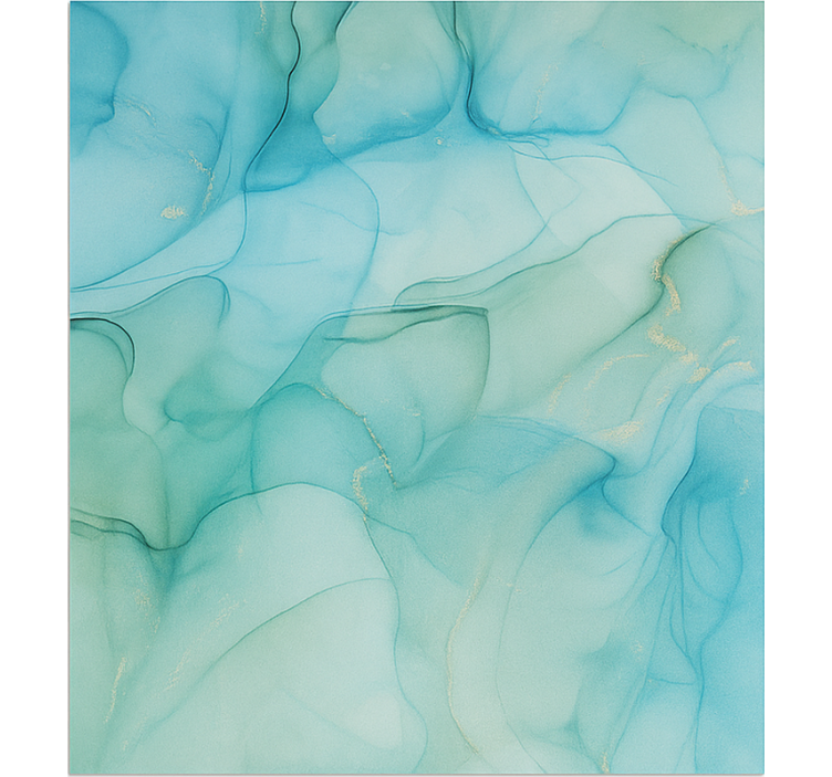 大理石乙烯基地毯 绿松石波浪效果 - TenStickers