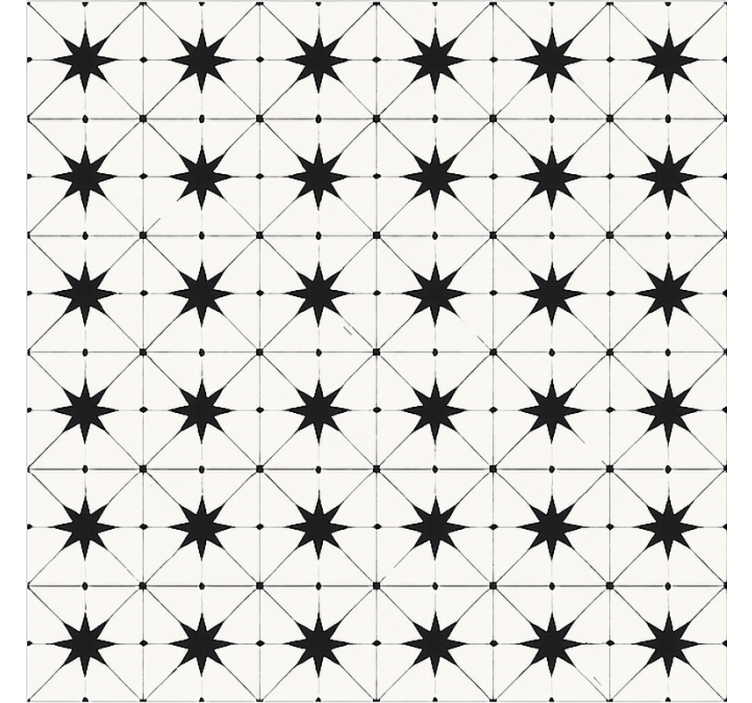 乙烯基地毯饭厅 蜡画星形图案 - TenStickers