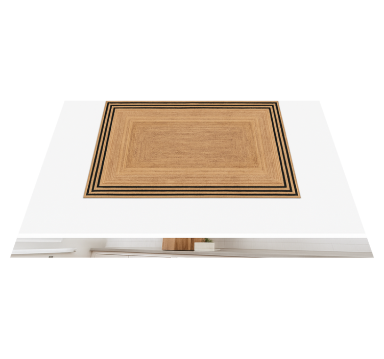 乙烯基厨房地毯具有自然黄麻纹理 - TenStickers