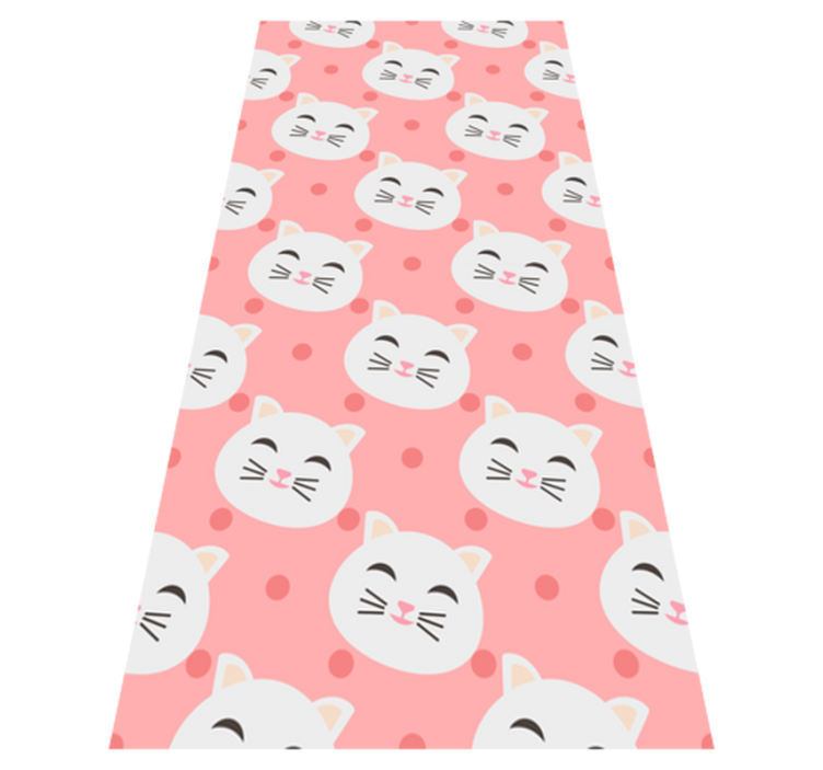 乙烯基地毯动物有趣的小猫 - TenStickers