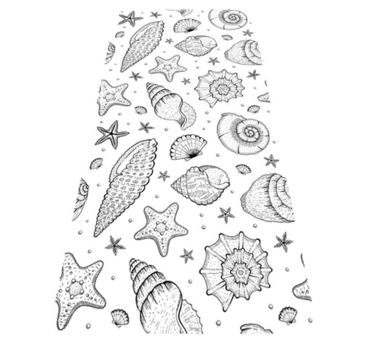 乙烯基地毯动物海洋生物与贝壳 - TenStickers