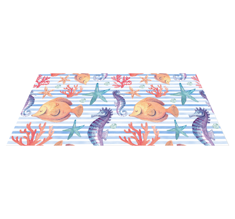 乙烯基地毯动物海洋生物瓷砖 - TenStickers