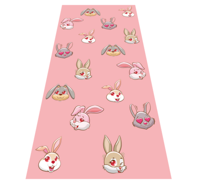 乙烯基地毯动物兔子剪贴画 - TenStickers